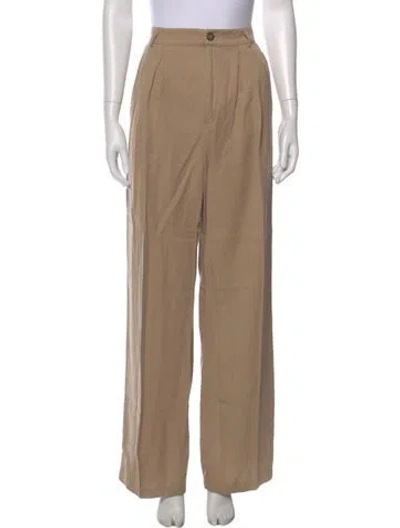 Pre-owned Reformation Wide Leg Pants In Neutral
