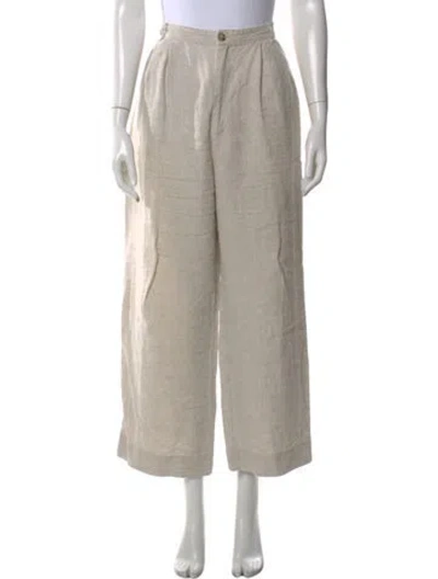 Pre-owned Reformation Wide Leg Pants In Neutral