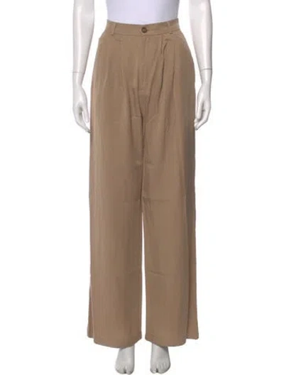 Pre-owned Reformation Wide Leg Pants In Neutral
