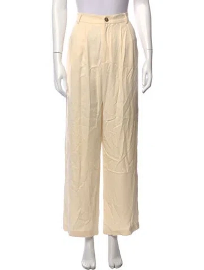 Pre-owned Reformation Wide Leg Pants In Neutral