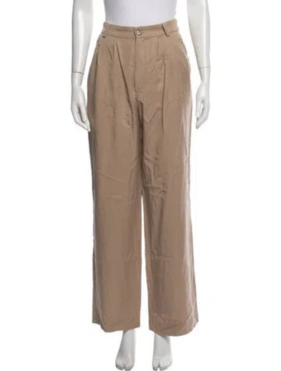 Pre-owned Reformation Wide Leg Pants In Neutral
