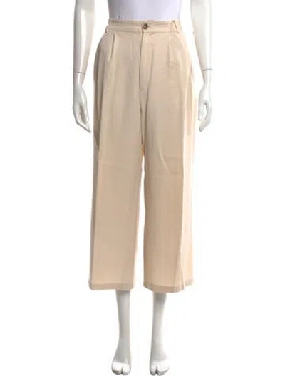 Pre-owned Reformation Wide Leg Pants In Neutral