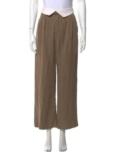 Pre-owned Reformation Wide Leg Pants In Neutral