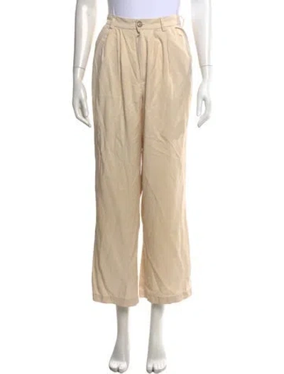 Pre-owned Reformation Wide Leg Pants In Neutral