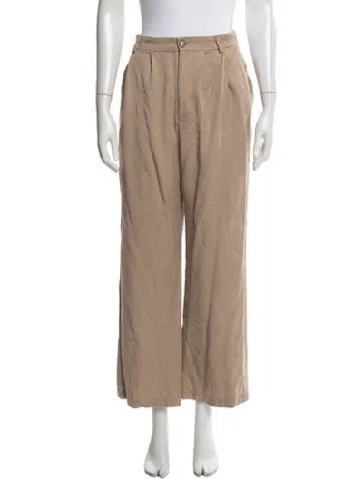 Pre-owned Reformation Wide Leg Pants In Neutral