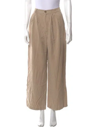 Pre-owned Reformation Wide Leg Pants In Neutrals