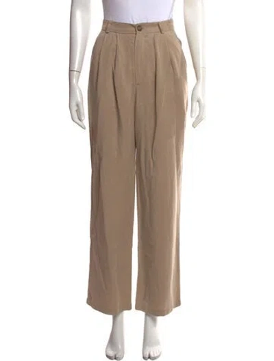Pre-owned Reformation Wide Leg Pants In Neutrals