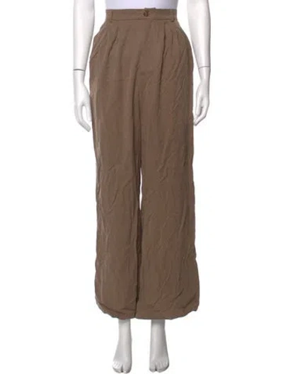 Pre-owned Reformation Wide Leg Pants In Neutrals