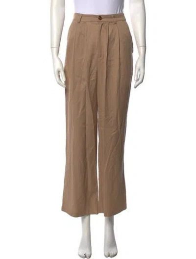 Pre-owned Reformation Wide Leg Pants In Neutrals