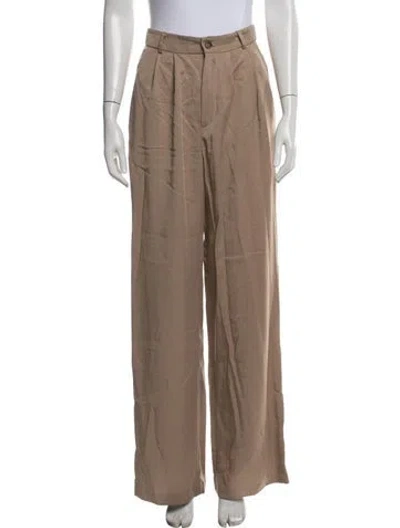 Pre-owned Reformation Wide Leg Pants In Neutrals