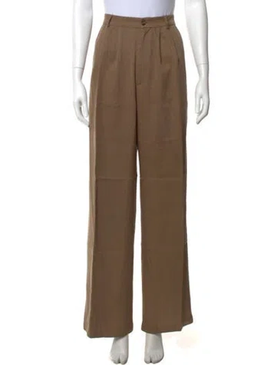 Pre-owned Reformation Wide Leg Pants In Neutrals