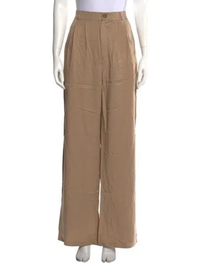 Pre-owned Reformation Wide Leg Pants In Neutrals
