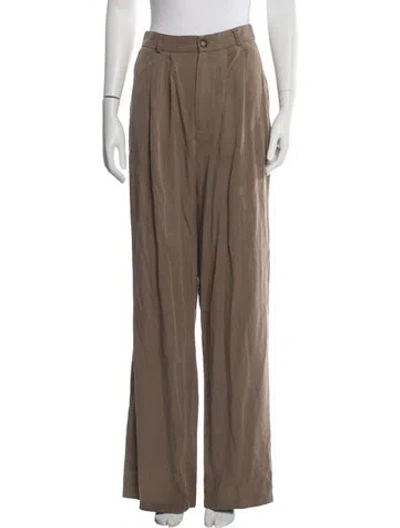 Pre-owned Reformation Wide Leg Pants In Neutrals