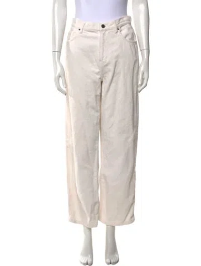 Pre-owned Reformation Wide Leg Pants In Neutrals