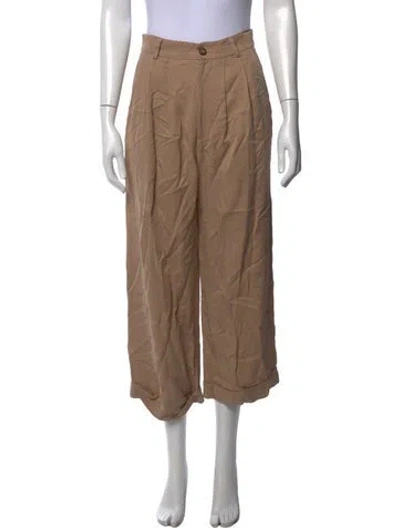 Pre-owned Reformation Wide Leg Pants In Neutrals