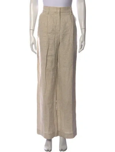 Pre-owned Reformation Wide Leg Pants In Neutrals