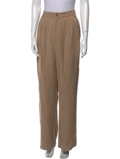 Pre-owned Reformation Wide Leg Pants In Neutrals