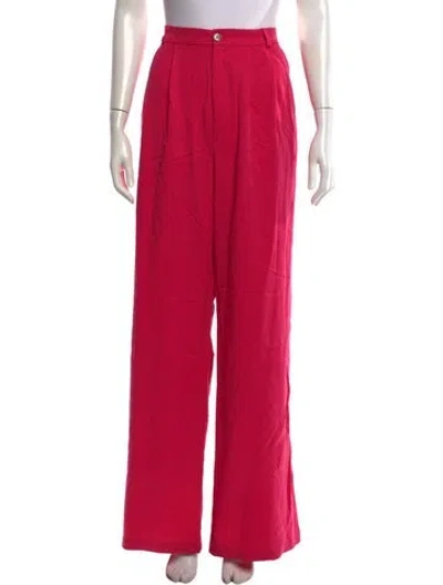 Pre-owned Reformation Wide Leg Pants In Pink