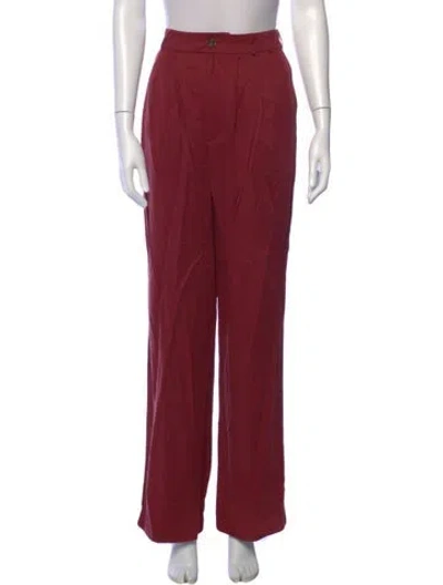 Pre-owned Reformation Wide Leg Pants In Red