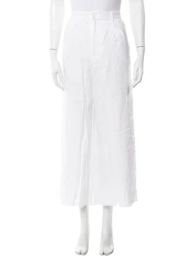Pre-owned Reformation Wide Leg Pants In White