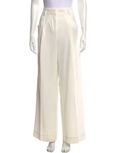 Pre-owned Reformation Wide Leg Pants In White