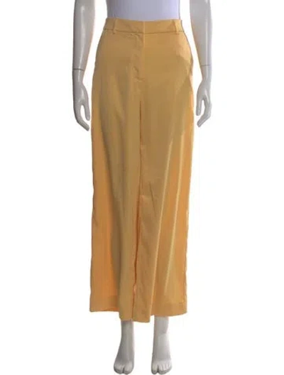 Pre-owned Reformation Wide Leg Pants In Yellow