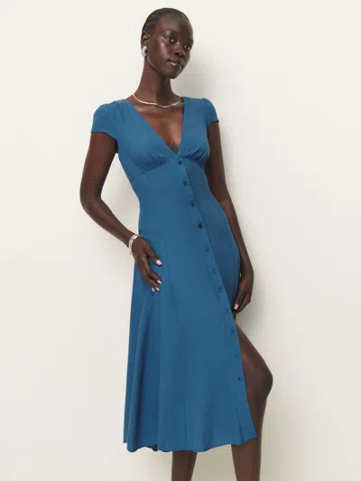 Reformation Wilda Dress In Azul