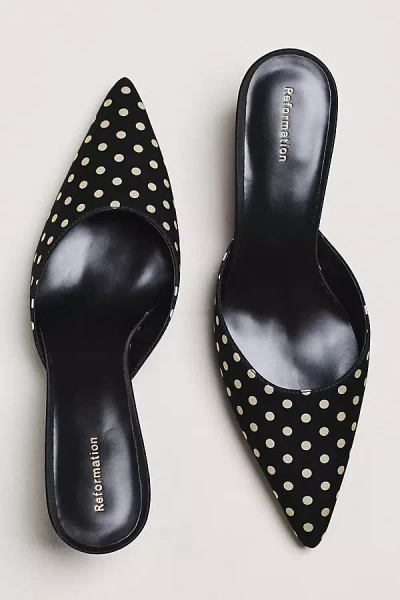 REFORMATION WILDA KITTEN-HEEL MULES