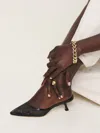 Reformation Wilda Kitten Mule In Black Mesh