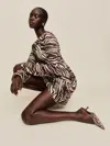 Reformation Wilda Kitten Mule In Zebra Haircalf