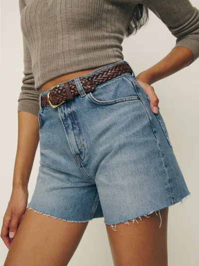 Reformation Wilder High Rise Relaxed Jean Shorts In Galway