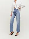 Reformation Wilder High Rise Wide Leg Cropped Jeans In Dillon