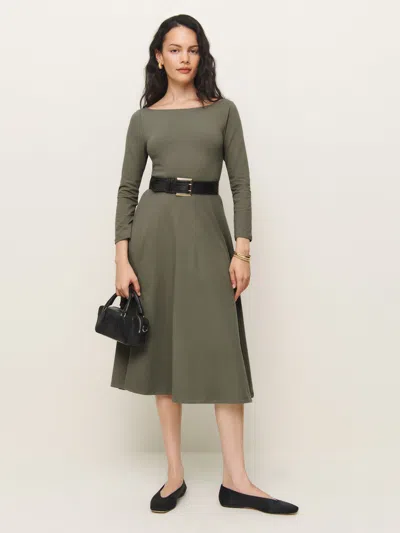 Reformation Wiley Knit Dress In Poppyseed