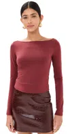 Reformation Wiley Knit Top In Chianti