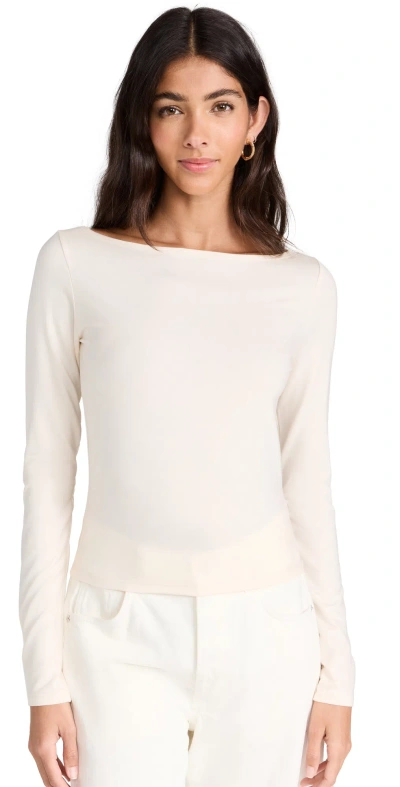 Reformation Wiley Knit Top Cream