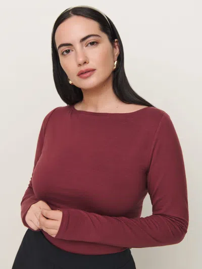 Reformation Wiley Knit Top Es In Chianti