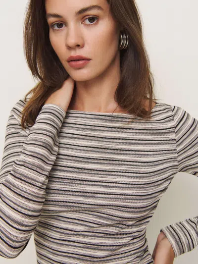 Reformation Wiley Stripe Knit Top In Multi
