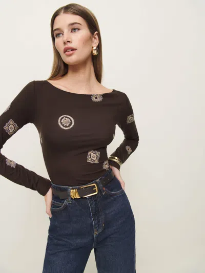 Reformation Wiley Knit Top In Palace