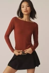 Reformation Wiley Knit Top In Purple