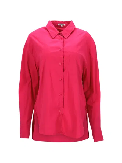 Pre-owned Reformation Will Button Oversized Shirt In Pink