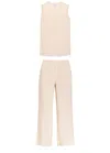 Reformation Willa Cotton-blend Top And Trousers Set In White