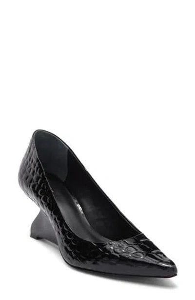 Reformation Willa Croc Embossed Pump