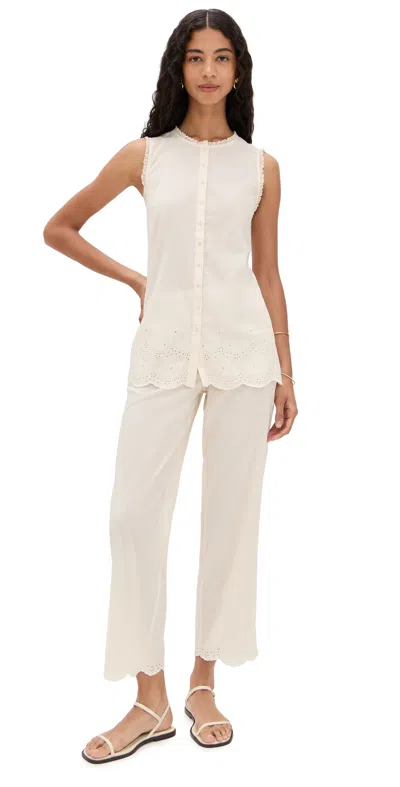 Reformation Willa Two Piece Set Cream In White