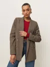 Reformation Winston Blazer In Hazel Check