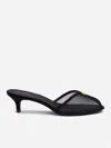 Reformation Wisdom Peep Toe Mule In Black
