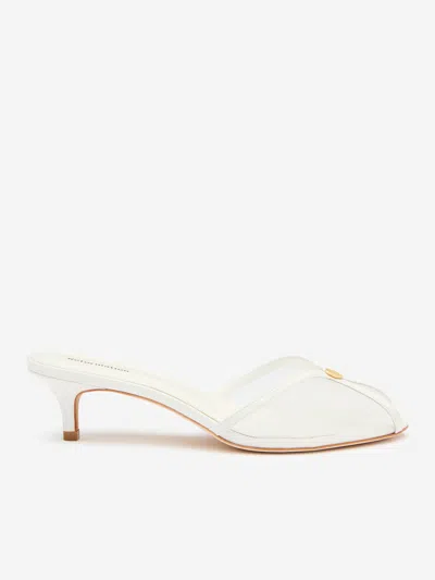 Reformation Wisdom Peep Toe Mule In White