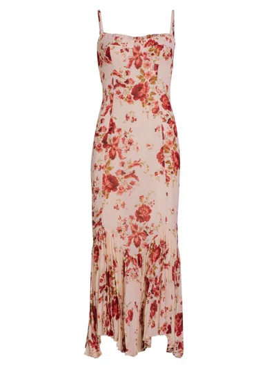 Reformation Women's Aiko Rose Georgette Maxi Dress In La Belle