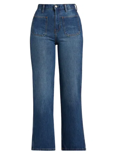 Reformation Women's Alyssa Stretch High-rise Jeans In Blue