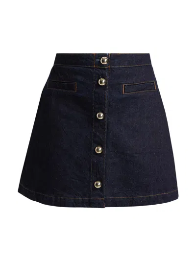 Reformation Women's Amara High-rise Denim Miniskirt In Blue