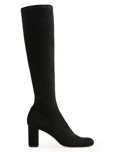 Reformation Women's Belinda 75mm Suede Knee-high Boots In Black